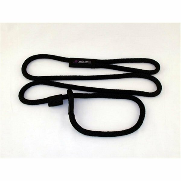 Soft Lines Dog Slip Leash 0.37 In. Diameter By 10 Ft. - Black SO456369